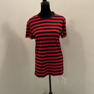 Hot Topic Red and Black Striped Tee